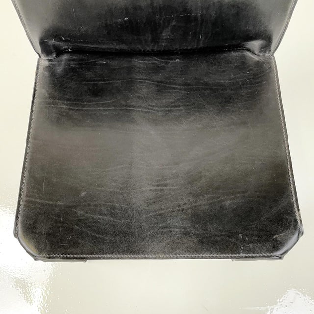 Italian Modern CAB-414 Chairs in Leather by Mario Bellini for Cassina, 1980s, Set of 6 For Sale - Image 9 of 18
