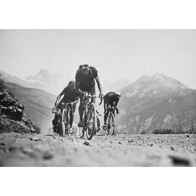 Stage 15, Tour De France 1939 Belgian cyclists Sylvère Maes (1909 – 1966) and Edward Vissers (1912 - 1994) cycle up a...