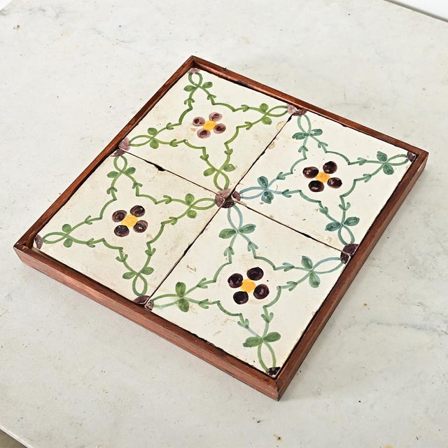 18th Century Framed Set of 18th Century Portuguese Tiles For Sale - Image 5 of 6