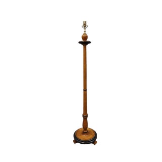 Mid 20th Century Wood Stained Floor Lamp For Sale