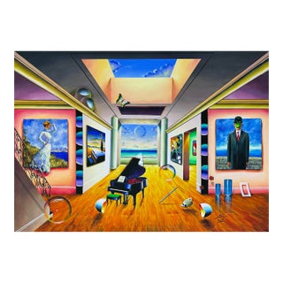 Ferjo, Master Collection, Huge Original Painting on Canvas, Hand Signed, Surrealism For Sale