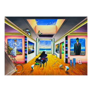 Ferjo, Master Collection, Huge Original Painting on Canvas, Hand Signed, Surrealism