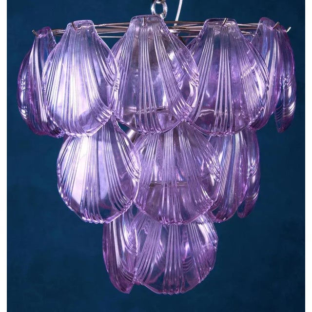 Murano Glass Shell Chandeliers, 2000s, Set of 2 For Sale - Image 3 of 14