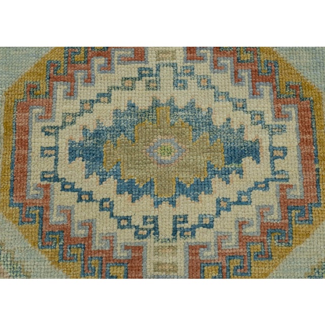 Turkish Oushak Rug 2'11" x 7'7" #18004 For Sale In Houston - Image 6 of 8