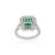 Metal 6.43 Ct Zambian Emerald Diamond Cocktail Ring Size 6 by VRJewels in 14k White Gold For Sale - Image 7 of 14