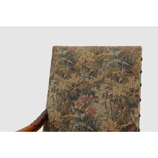 Antique 17th Century Walnut Armchair with Tapestry Upholstery, United Kingdom For Sale - Image 10 of 14