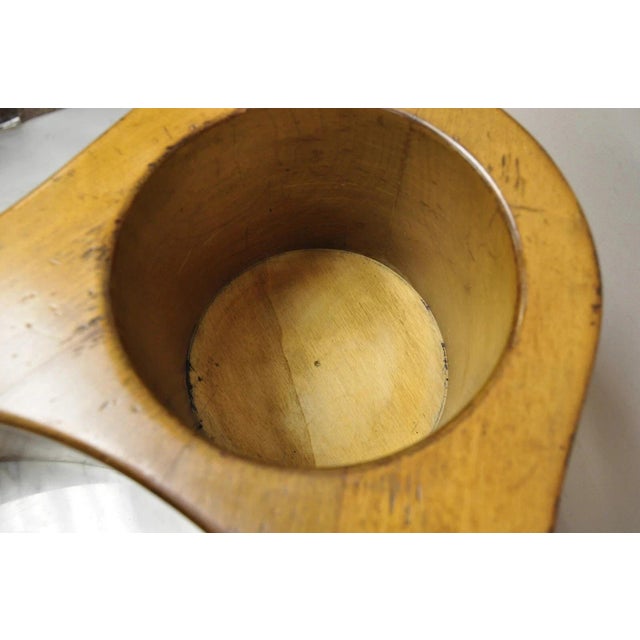 Early 20th Century French Country Provincial Biedermeier Cherry Marble Side Table Ice Bucket Holder For Sale In Philadelphia - Image 6 of 12