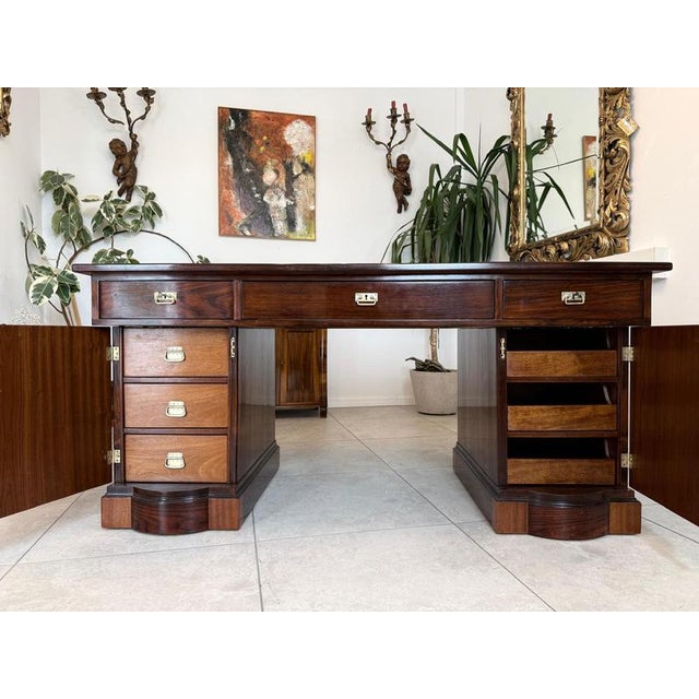 Wood Art Nouveau Freestanding Desk, 1890s For Sale - Image 7 of 18