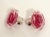 Boho Chic 1960s Rose Embedded Lucite Knobs - A Pair For Sale - Image 3 of 7