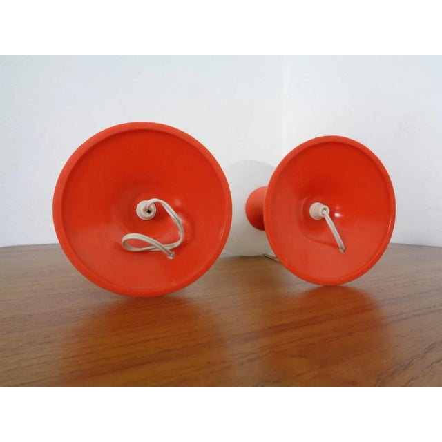 Glass & Plastic Tulip Bedside Lamps, 1970s, Set of 2 For Sale - Image 12 of 18