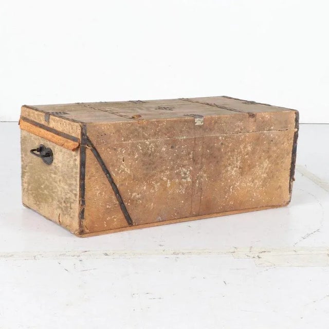 Late 18th Century Authentic Antique 18th or Early 19th Century Georgian Studded Pony Skin Trunk/Coffee Table For Sale - Image 5 of 13
