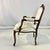 1980s Vintage Hollywood Regency French Provincial Open Arm Bergere Side Chair, Newly Reupholstered For Sale - Image 11 of 17