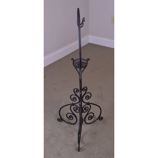 Antique Hand Wrought Iron Tea Kettle Stand For Sale In Philadelphia - Image 6 of 13