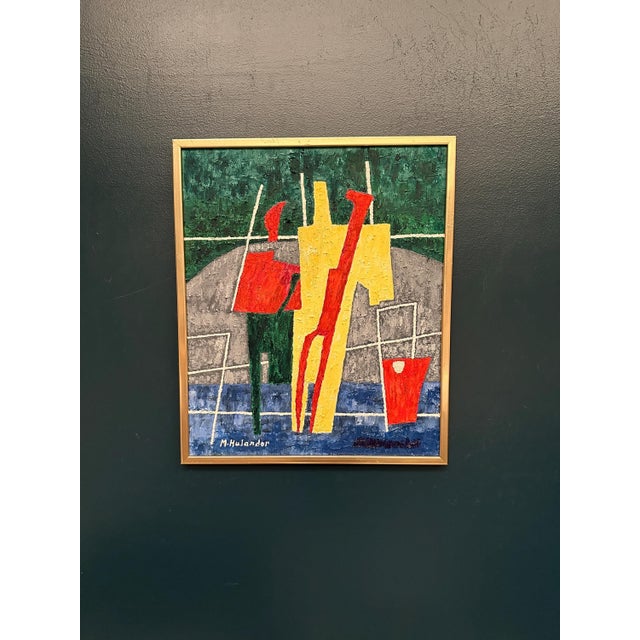 M. Hulander, Abstract Composition, 1960s, Oil on Canvas, Framed For Sale - Image 17 of 18