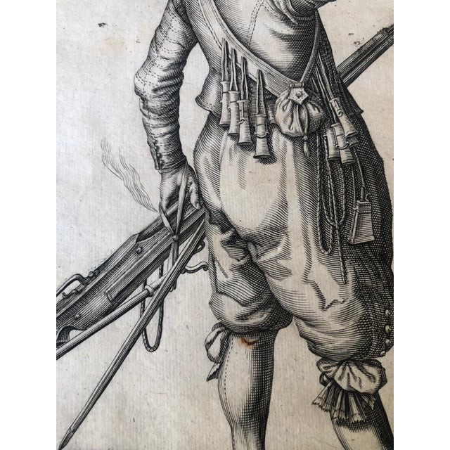 17th Century Jacob De Ghein, Soldiers with Medieval Weapons, 1607, Etchings on Paper, Framed, Set of 4 For Sale - Image 5 of 14