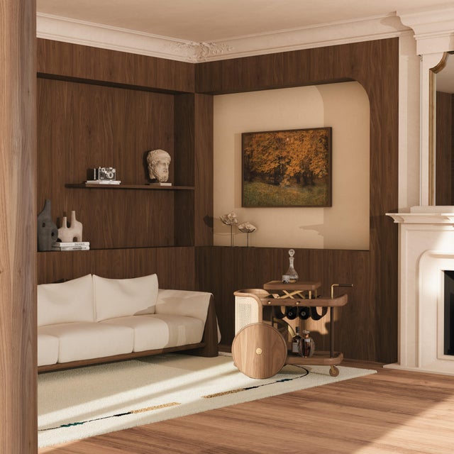 Brinsley Bar Cart by Wood Tailors Club For Sale - Image 12 of 18