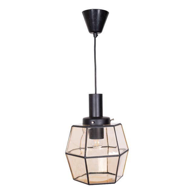 Glass Pendant Lamp from Glashütte Limburg, Germany, 1960s For Sale