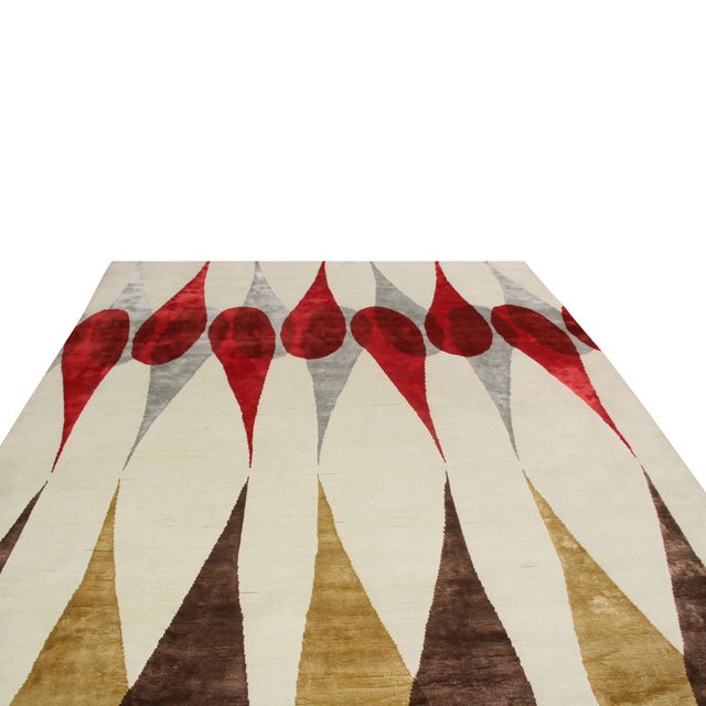An 8x10 addition to the Mid-Century Modern rug collection, by Rug & Kilim in collaboration with the works of Campbell...