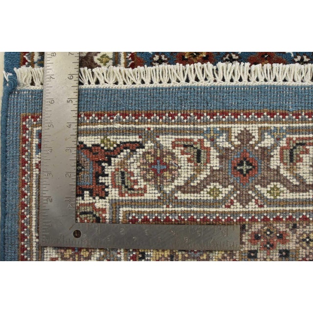 Tabriz Mahi Runner 2’11” X 10′ Blue Wool Traditional Hand-Knotted Oriental Rug For Sale - Image 12 of 12