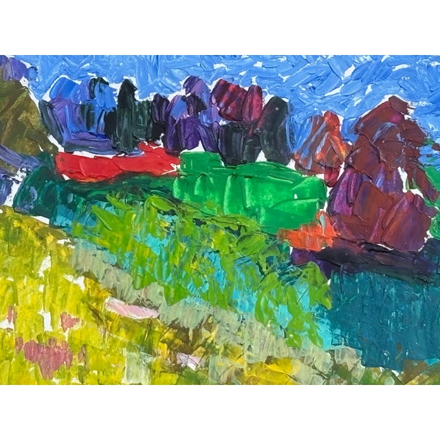 Exceptional Mid-Century Original Oil on Paper - Sally Turner For Sale - Image 4 of 8