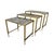 Mid-Century Modern Mid Century Brass Nesting Tables in Maison Jansen Style For Sale - Image 3 of 11