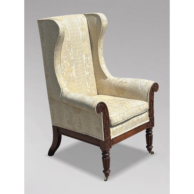 Antique William IV Mahogany Wing Back Chair, 1830 For Sale - Image 8 of 10