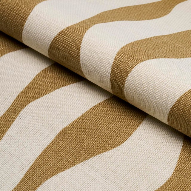 Schumacher Schumacher Ellsworth Fabric In Ochre For Sale - Image 4 of 4