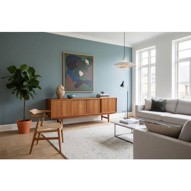 Danish Sideboard in Teak with Sliding Doors by E. W. Bach for Sejling Skabe, 1960s For Sale - Image 12 of 16