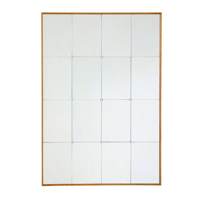 Mid-Century Scandinavian Teak Segmented Wall Mirror, 1950s For Sale - Image 6 of 6