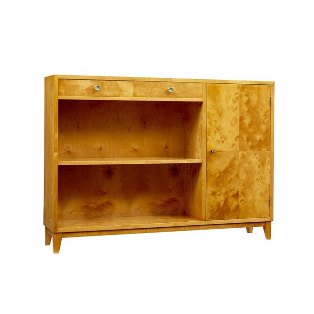 Scandinavian Birch Low Open Bookcase from SMF Bodafors, 1950s For Sale - Image 12 of 12