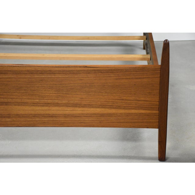 1960s 1960s Refinished Walnut Mid Century Full Bed For Sale - Image 5 of 8