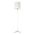 Italian Brass and White Metal Tripod Floor Lamp in the Style of Stilnovo, 1950s For Sale