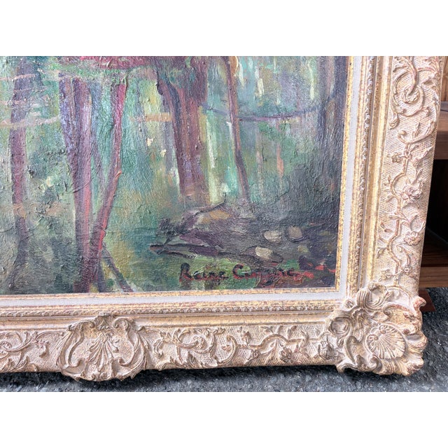 Forest Green Reine Cimère, Salon, 1964, Oil Painting on Canvas, Framed For Sale - Image 8 of 17