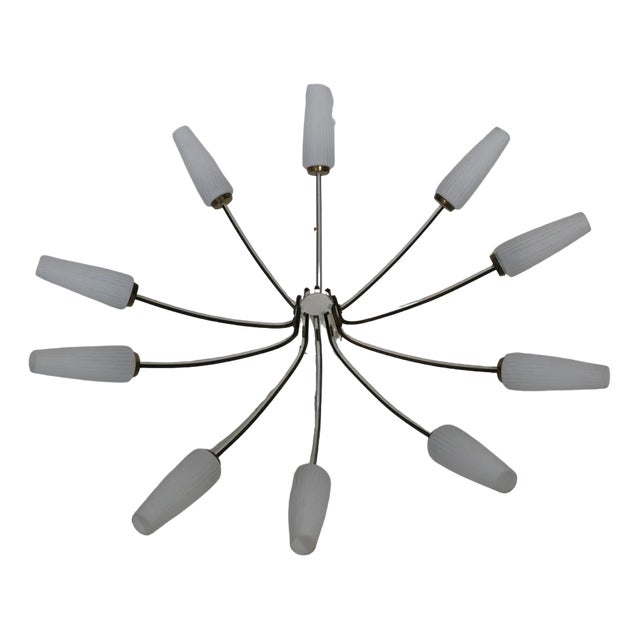 10-Light Spider Sputnik Lamp, 1960s For Sale