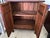 Vintage Two-Tone Chinese Hardwood Accent Cabinet With Hand-Painted Bird & Floral Panels For Sale - Image 9 of 12
