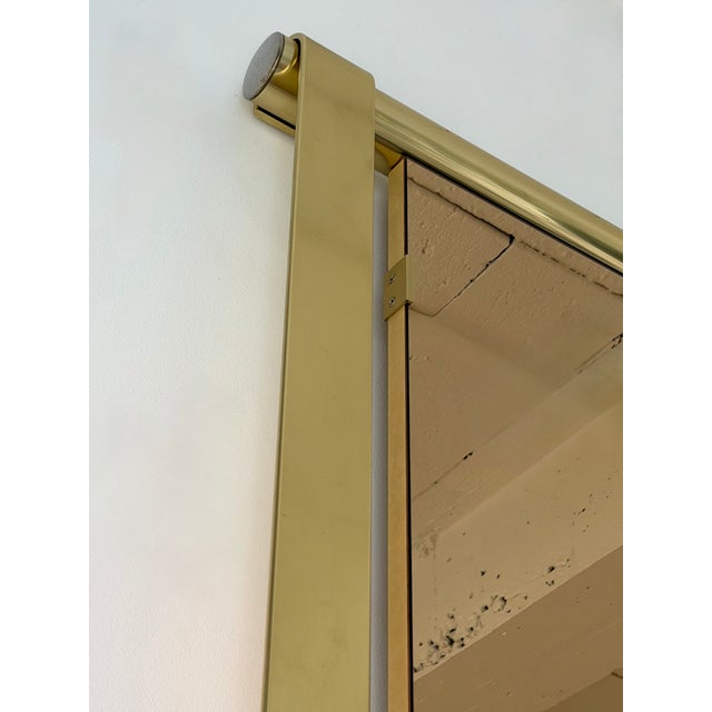 Brass Mirror Pink Copper Glass by Luciano Frigerio, Italy, 1970s For Sale - Image 10 of 13
