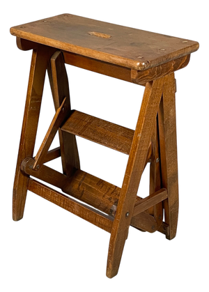 Mid-Century Modern Italian Ladder Stool in Wood, 1930s