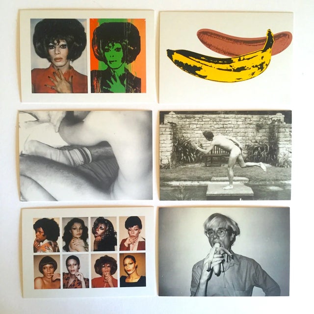 Red Andy Warhol Foundation " Men " Collector's Pop Art Postcard Prints - Boxed Set of 30 For Sale - Image 8 of 13
