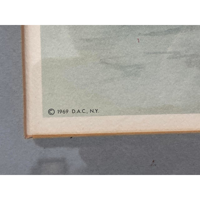 Large Vintage Blue Jay Winter Scene Print For Sale - Image 11 of 14