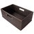 Coffee Artifacts Rattan Rectangular Shelf Basket with Side Handles in Tudor Black - 16" For Sale - Image 8 of 11