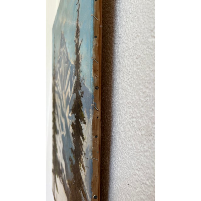 Joseph Gautschi, Montagne enneigée, Suisse, Oil on Canvas For Sale - Image 8 of 10