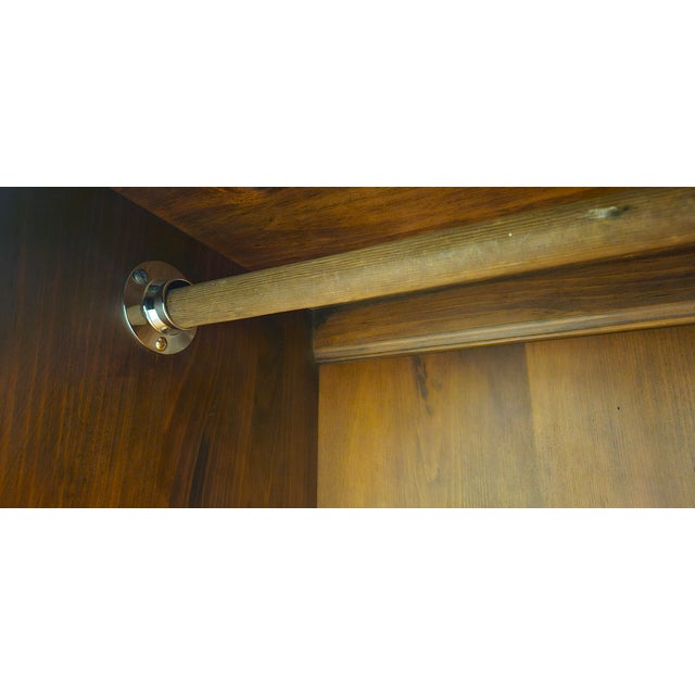 1980s Vintage Solid Wood Armoire/Wardrobe For Sale - Image 9 of 12