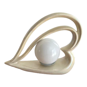 1980 Ceramic Heart Shaped Table Lamp
