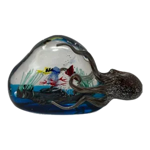 Murano Glass Aquarium With Octopus