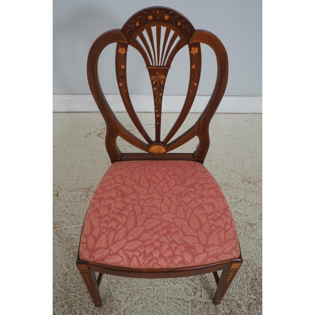 Age: C.1920s Details: Nice Older Pair Of Vintage Chairs Mahogany High Quality Construction Nice Inlay Work Throughout...