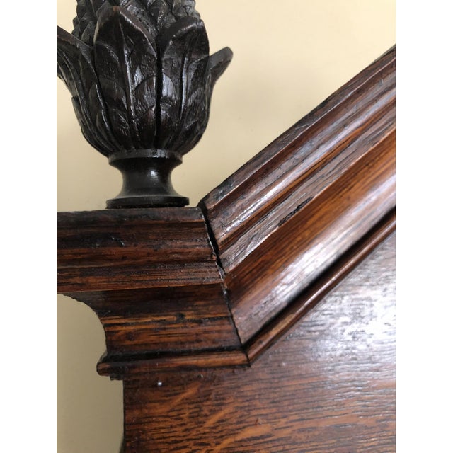 Antique English Oak Tall Case Grandfather Clock For Sale - Image 10 of 11