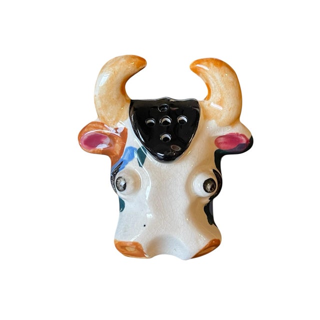 Mid-Century Modern 1950s America Bull Salt and Pepper Shakers - a Pair For Sale - Image 3 of 7