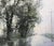 Spring Deluge by Sheri Farabaugh | Oil on cradled board Landscape with trees and water reflections For Sale