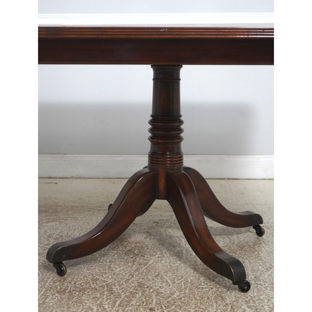 1990s Theodore Alexander Double Pedestal Mahogany Dining Table For Sale - Image 5 of 18