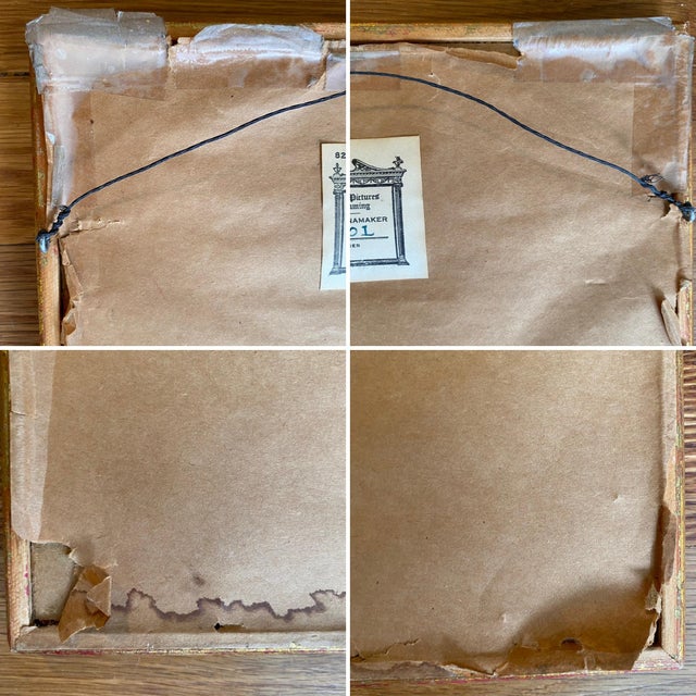 Mid Century Farmhouse Mini American Impressionist Painting, Vintage Framed For Sale - Image 9 of 10